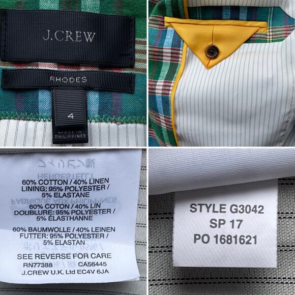 J. Crew Green Plaid Blazer - Picture 4 of 10